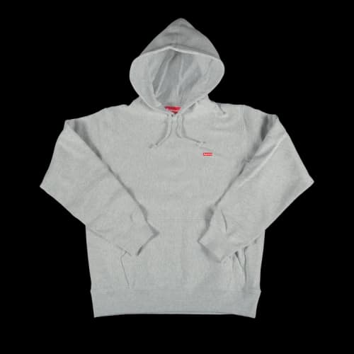 Supreme Enamel Small Box Hooded Sweatshirt 'Heather Grey'