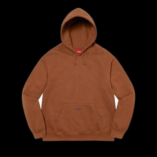 Supreme Micro Logo Hooded Sweatshirt 'Brown'