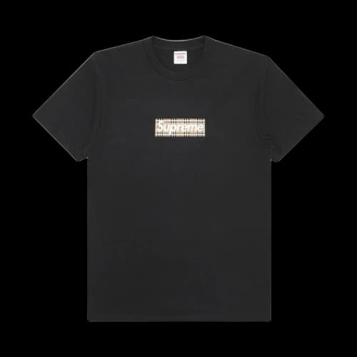 Supreme x Burberry Box Logo Tee 'Black'