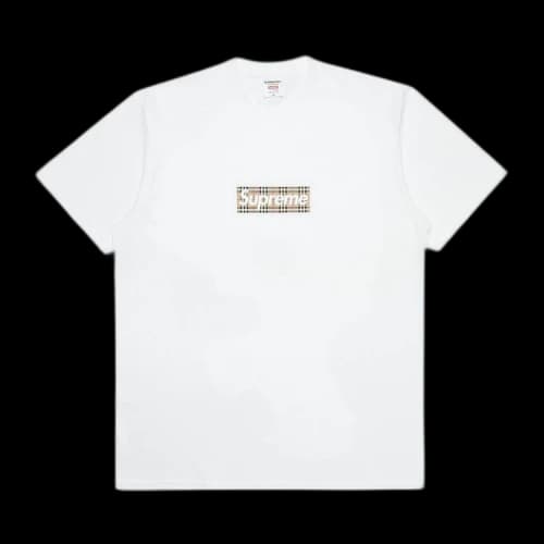 Supreme x Burberry Box Logo Tee 'White'