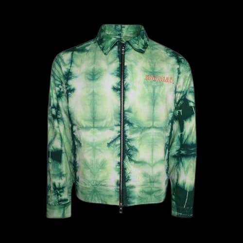 Nahmias Tye Dye Zip Up Worker 'Green Tie-Dye'