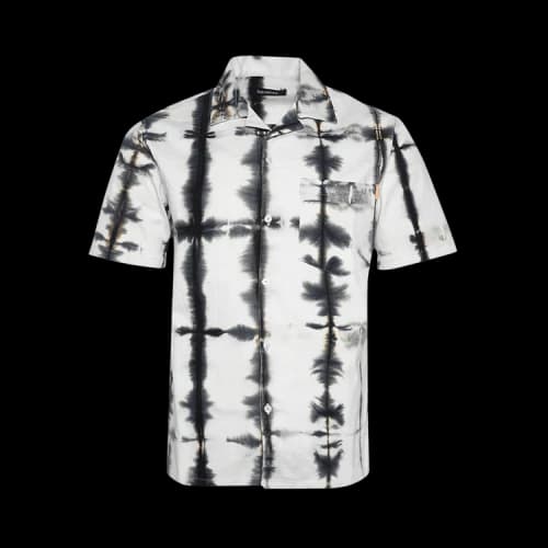 Nahmias Tie Dye Short-Sleeve Button Down Shirt 'Green Tie Dye'