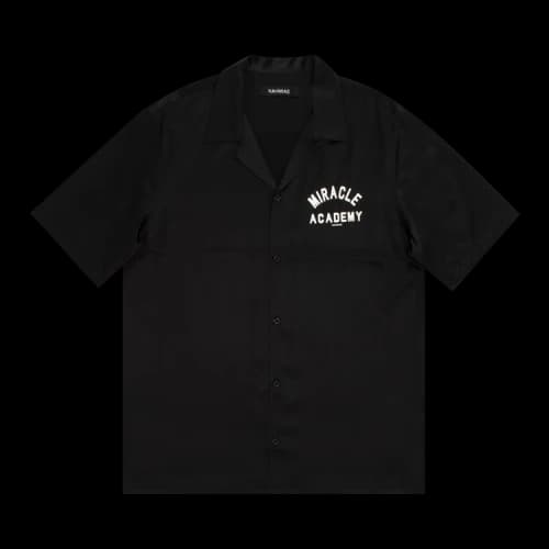 Nahmias Miracle Academy Silk Short-Sleeve Button Down 'Black'