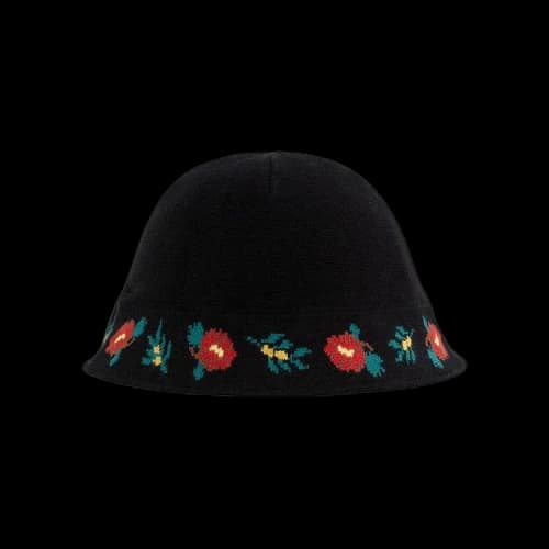 Aimé Leon Dore Floral Knit Bucket Hat 'Black Beauty'