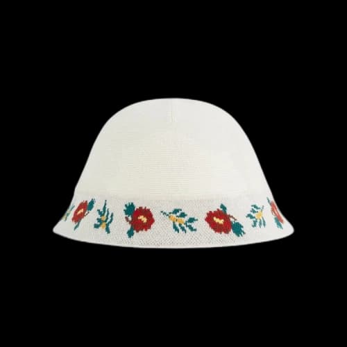 Aimé Leon Dore Floral Knit Bucket Hat 'Pristine'