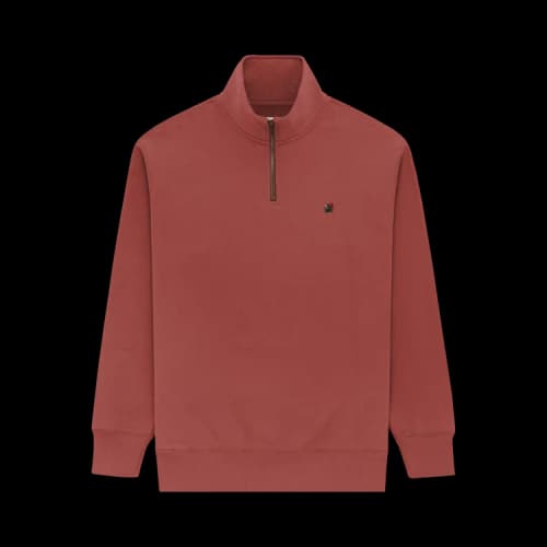 Aimé Leon Dore Crest Quarter Zip Pullover 'Marsala'