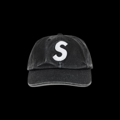 Supreme Pigment Canvas S Logo 6-Panel 'Black'