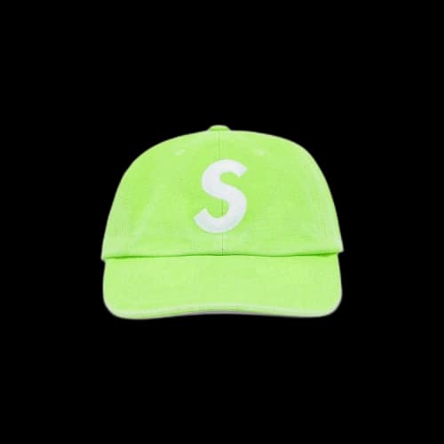 Supreme Pigment Canvas S Logo 6-Panel 'Lime'