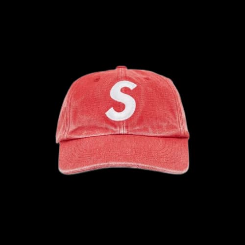 Supreme Pigment Canvas S Logo 6-Panel 'Red'