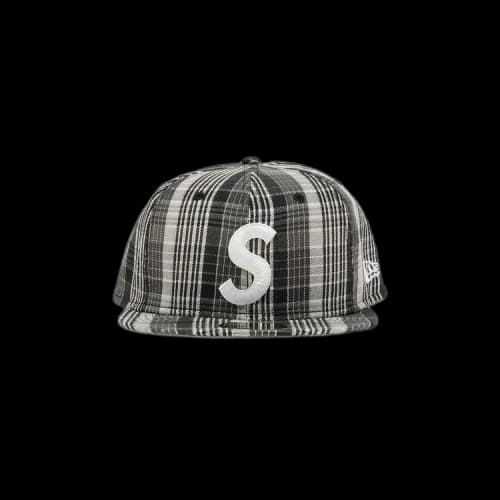 Supreme Metallic Plaid S Logo New Era 'Black'