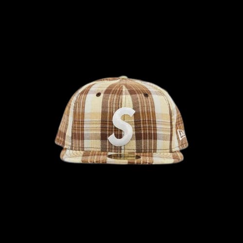 Supreme Metallic Plaid S Logo New Era 'Brown'