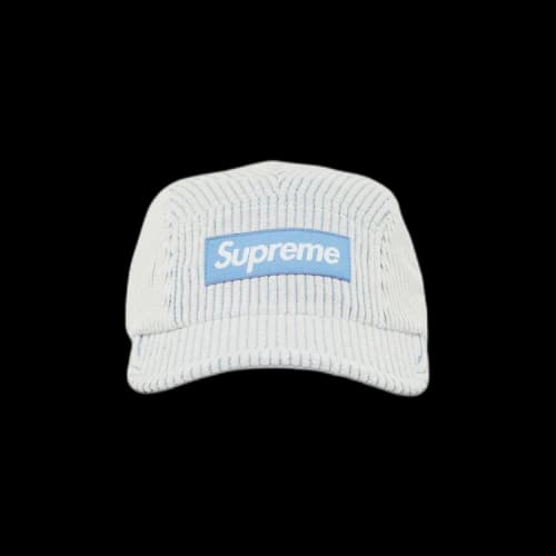 Supreme 2-Tone Corduroy Camp Cap 'White'