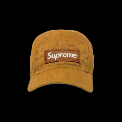 Supreme Overdyed Camo Nylon Camp Cap 'Orange'
