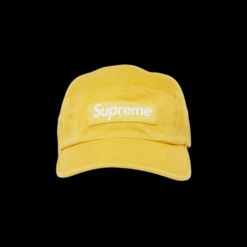 Supreme Washed Chino Twill Camp Cap 'Yellow'