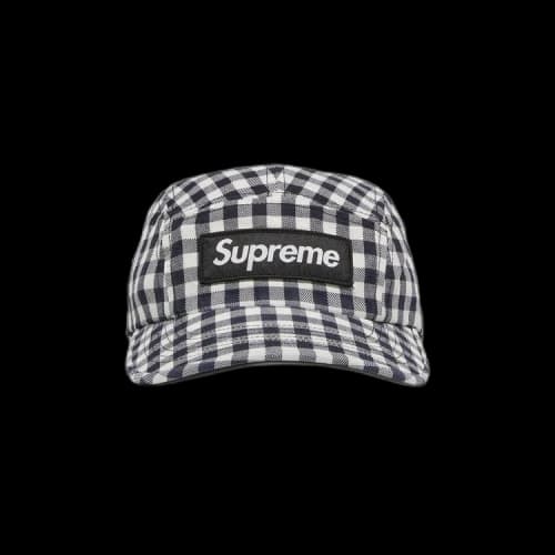 Supreme Gingham Camp Cap 'Black'
