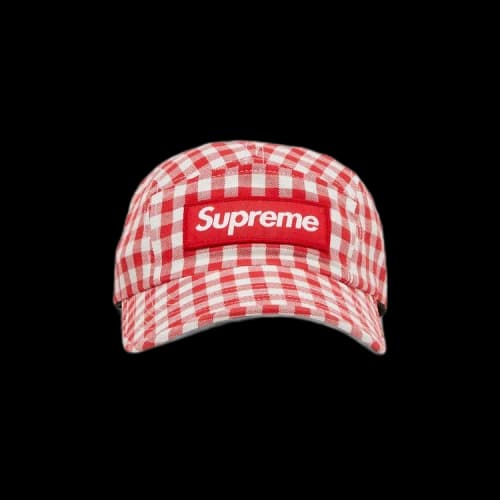 Supreme Gingham Camp Cap 'Red'