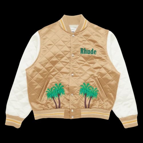 Rhude St. Barths Bomber Jacket 'White/Tan'