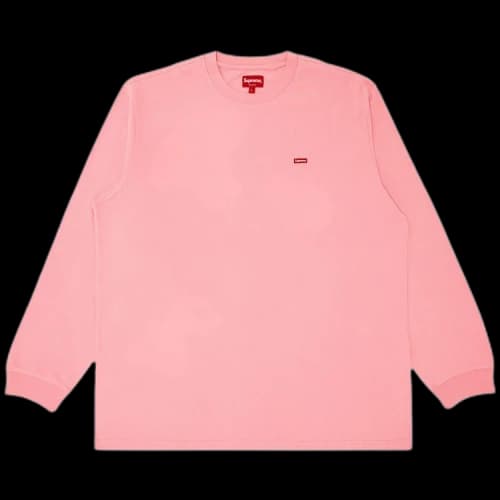 Supreme Small Box Long-Sleeve Tee 'Pink'