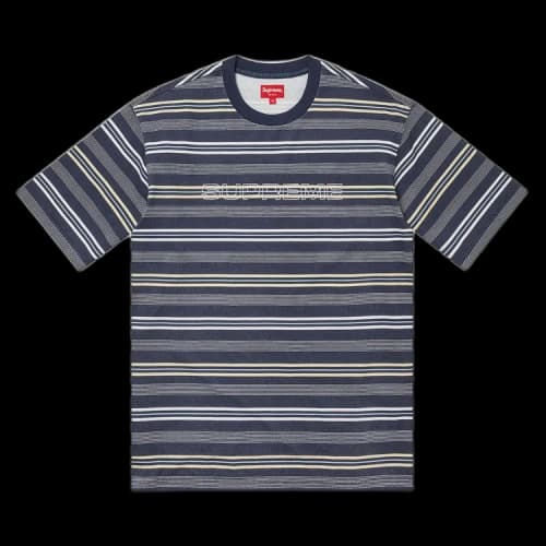 Supreme Dash Stripe Short-Sleeve Top 'Navy'