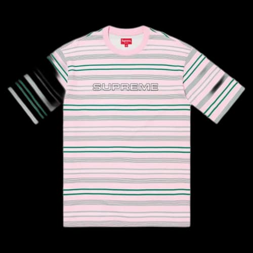 Supreme Dash Stripe Short-Sleeve Top 'Pink'