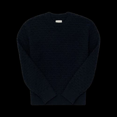 Aimé Leon Dore Eyelet Knit Crewneck Sweater 'Navy Blazer'