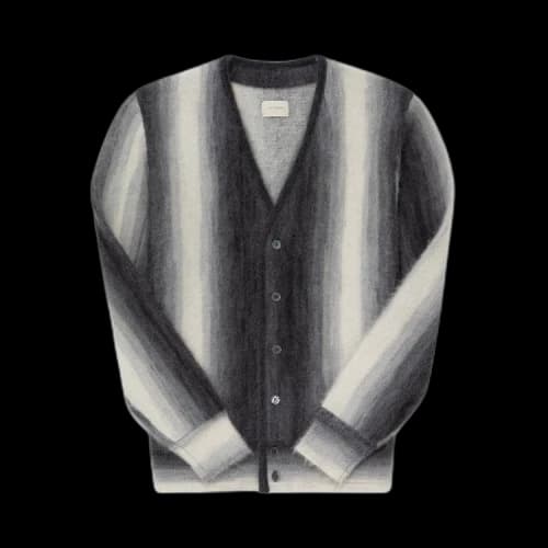Aimé Leon Dore Ombré Cardigan 'Black/White'
