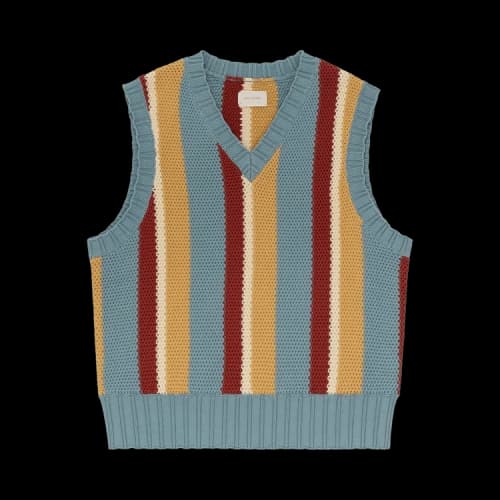 Aimé Leon Dore Striped Sweater Vest 'Tourmaline'