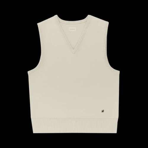 Aimé Leon Dore Knit V-Neck Vest 'Bone White'