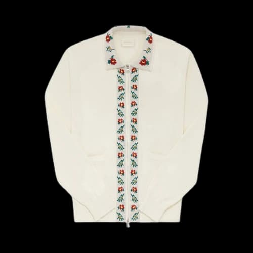Aimé Leon Dore Floral Polo Cardigan 'Pristine'