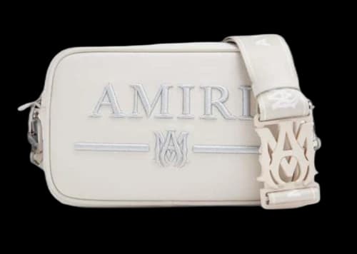 AMIRI Nappa Embroidery Camera Case White