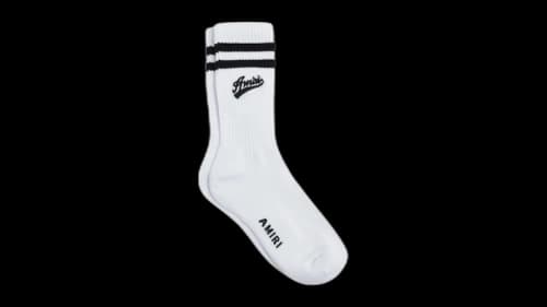 AMIRI Varsity Script Sock Black
