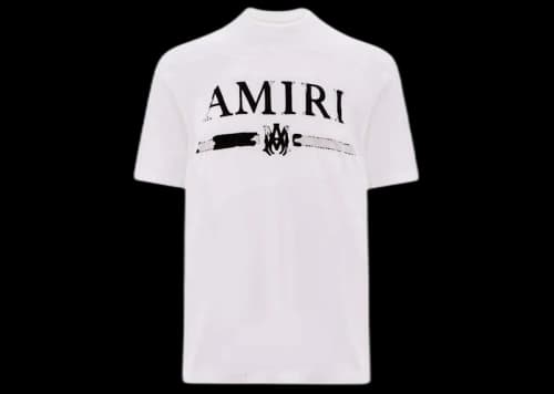 AMIRI MA Bar Applique Logo Tee White/Black