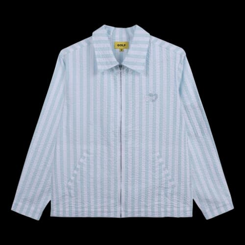 GOLF WANG Wide Seersucker Work Jacket 'Blue/White'