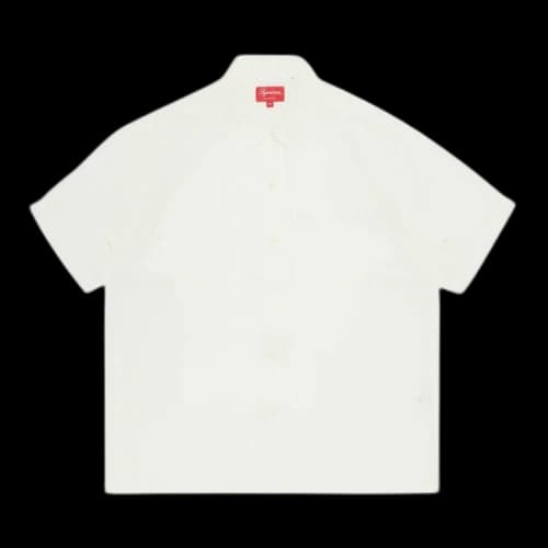 Supreme Mesh Stripe Short-Sleeve Shirt 'White'
