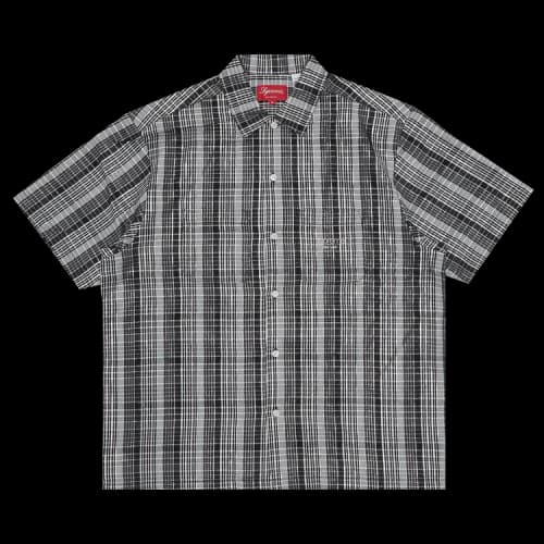 Supreme Metallic Plaid Short-Sleeve Shirt 'Black'