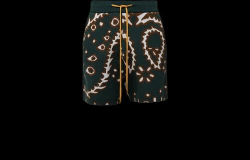 Rhude Bandana Knit Short 'Green/White'