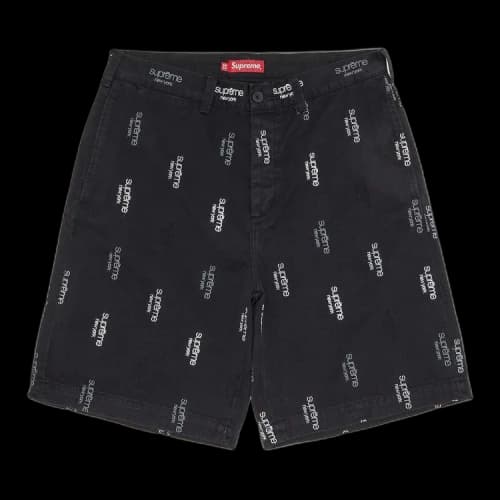 Supreme Classic Logo Chino Short 'Black'