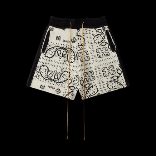 Rhude Banco Knit Short 'Black/Ivory'