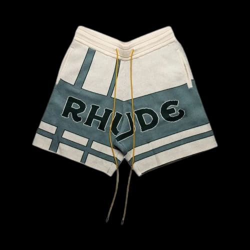 Rhude Palm Knit Short 'Ivory/Sage'