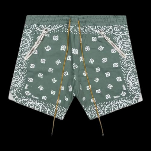 Rhude Bandana Shorts 'Sage'