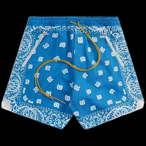Rhude Bandana Shorts 'Marine Blue'