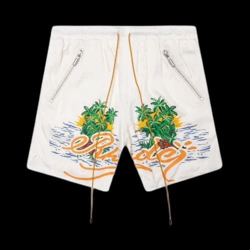 Rhude Palms Logo Short 'White'