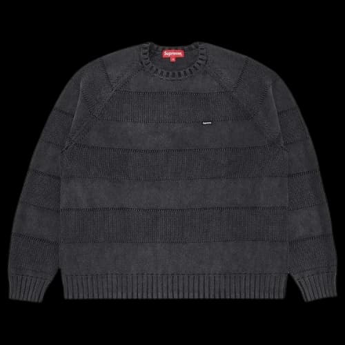 Supreme Small Box Stripe Sweater 'Black'