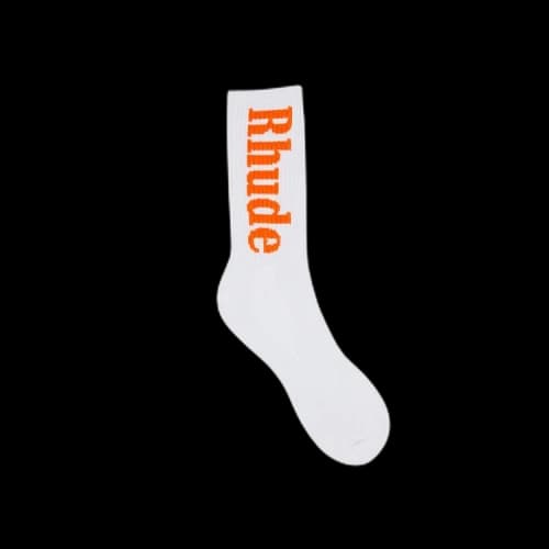 Rhude Logo Sock 'White/Orange'