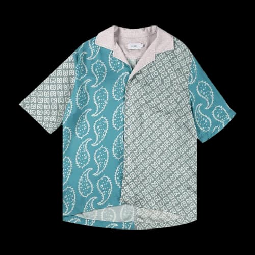 Rhude Multi Paisley Button Down Shirt 'Green/Blue'