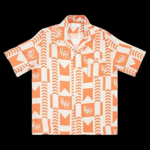 Rhude Grasse Button Up 'Orange/Ivory'