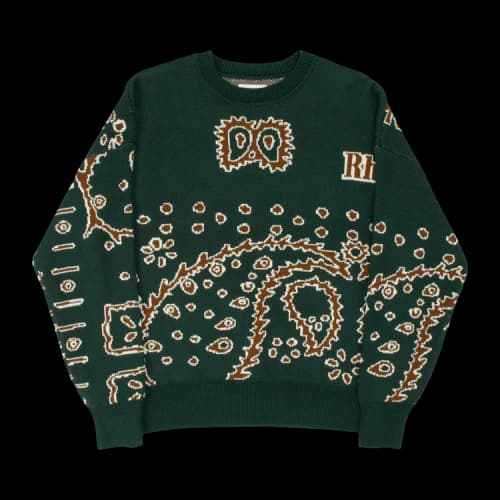 Rhude Bandana Knit Crewneck 'Green'