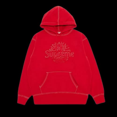 Supreme x Timberland Hooded Sweatshirt 'Red'