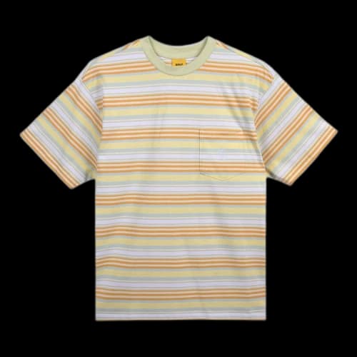 GOLF WANG Grand Logo Striped Pocket Tee 'Green Combo'