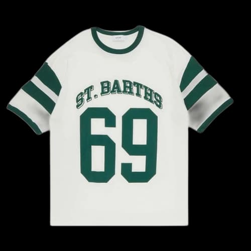 Rhude 69 Ringer Tee 'White/Green'